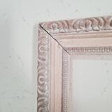 Old pink wooden frame