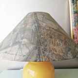 Yellow ceramic table lamp 1980