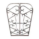 Pair of old wrought iron grid