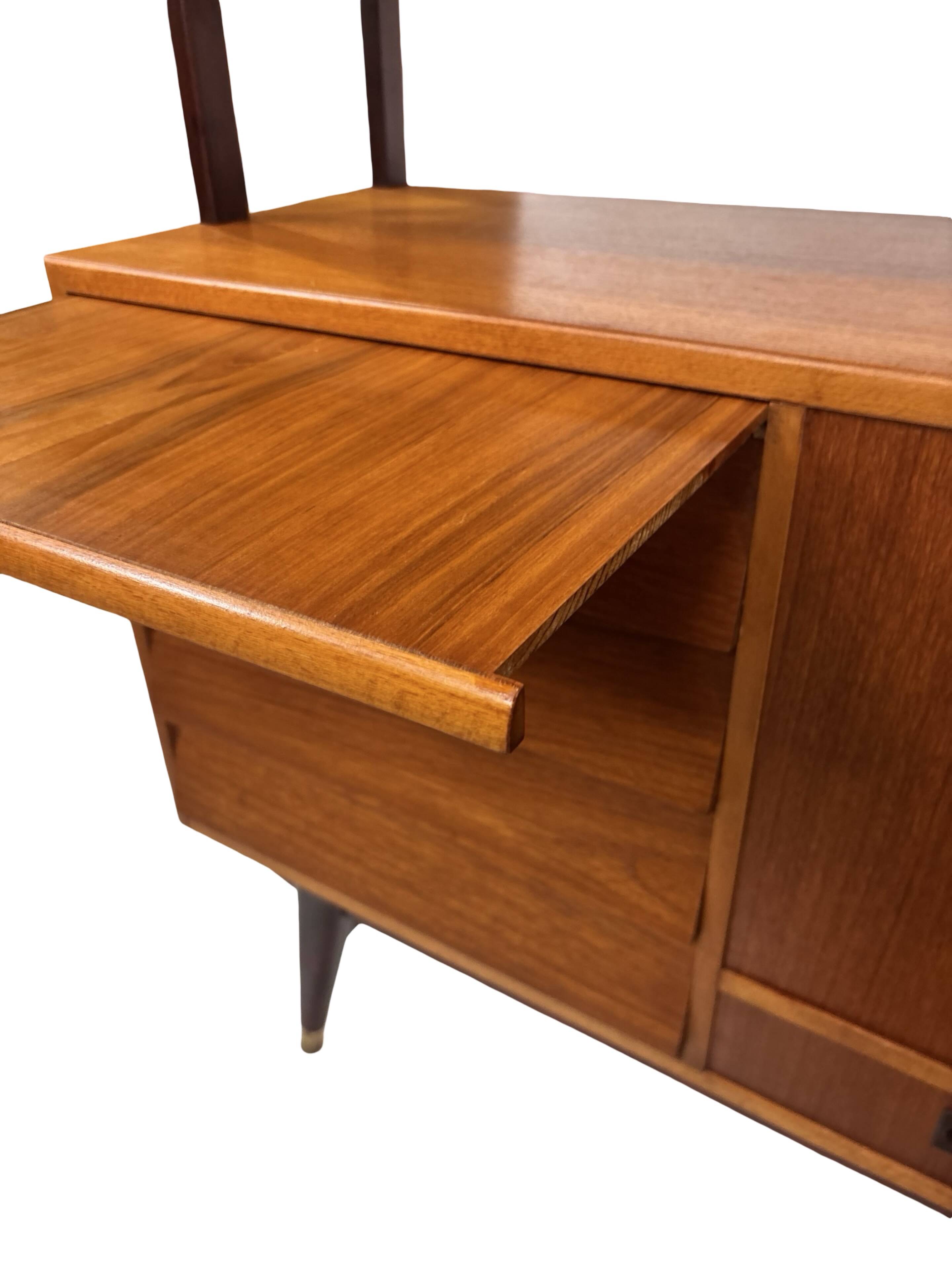 Vintage Wall Unit Bookcase Sweden Teak Design