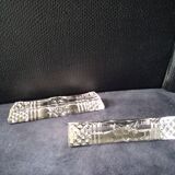 Box of 12 triangular lead crystal knife holders, new