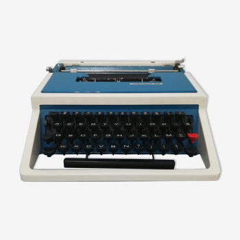 Machine à écrire vintage Underwood 315 bleue