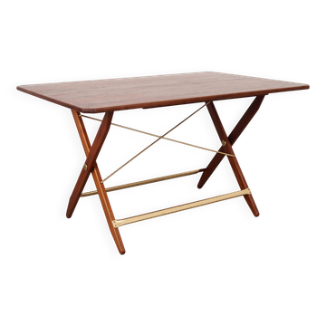 Table pliante en teck, design danois, années 1970, fabriquée au Danemark