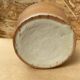 Ancien pichet 5 litres grès marron beige intérieur blanc vintage