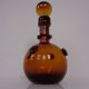 Italian amber glass decanter with stopper, 1960s