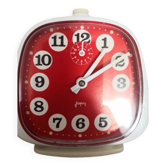 Vintage red alarm clock