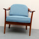Fauteuil des années 1960 en cerisier bleu, Wilhelm Knoll
