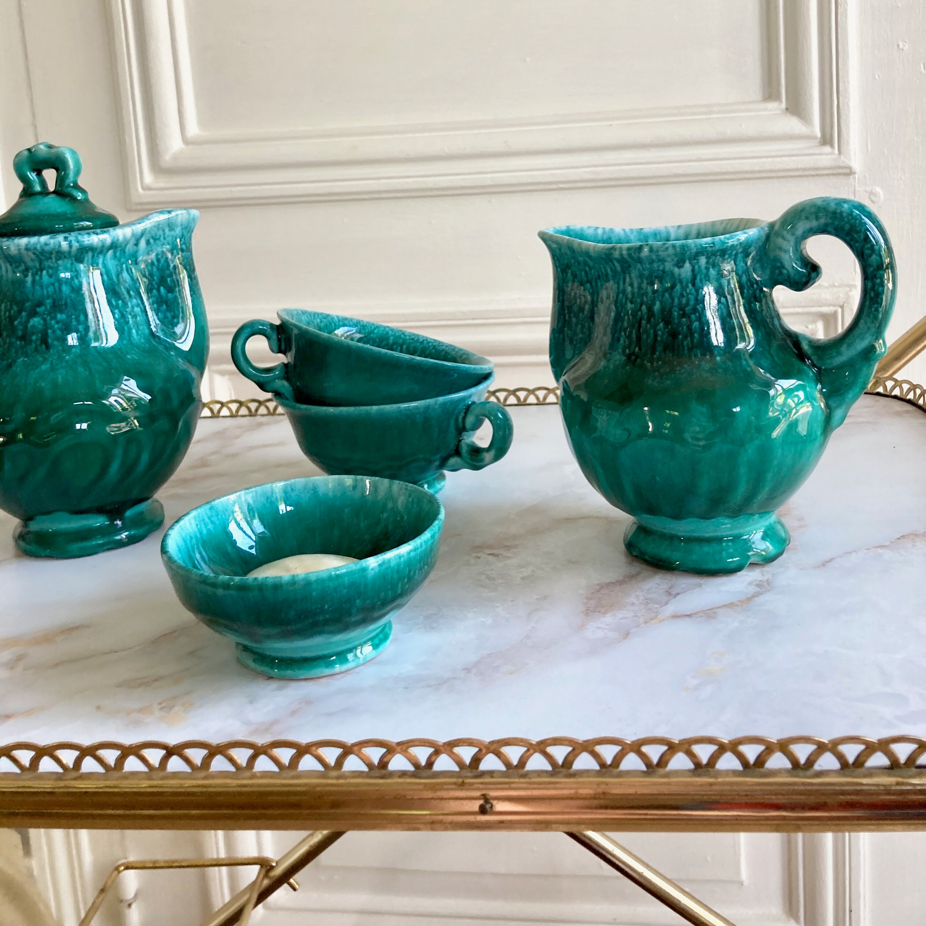 Mid century tea tea and cups earthenware service