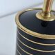 Vintage 1960 black cigarette case with golden stripes - 14 x 7 cm