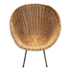 Wicker and metal armchair