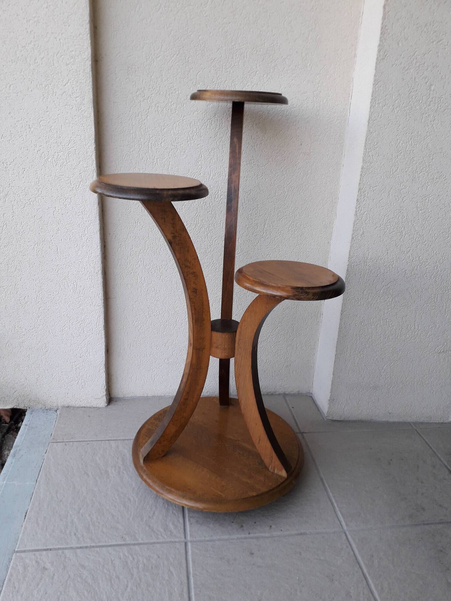 Wooden plant holder
