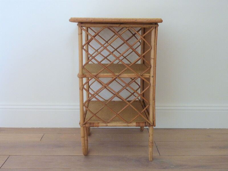 Rattan bedside table