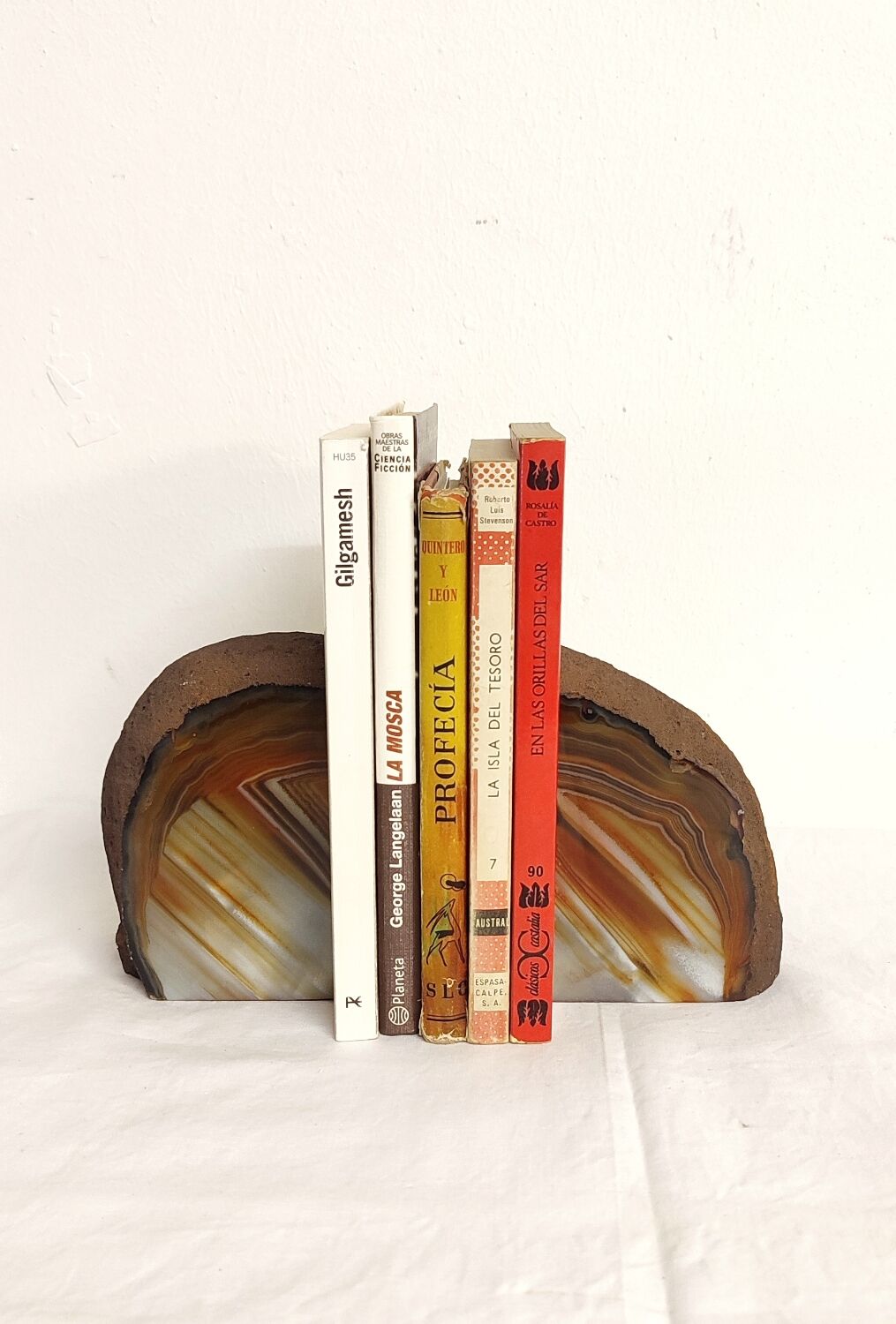 Onyx bookends. Spain, 1980s.