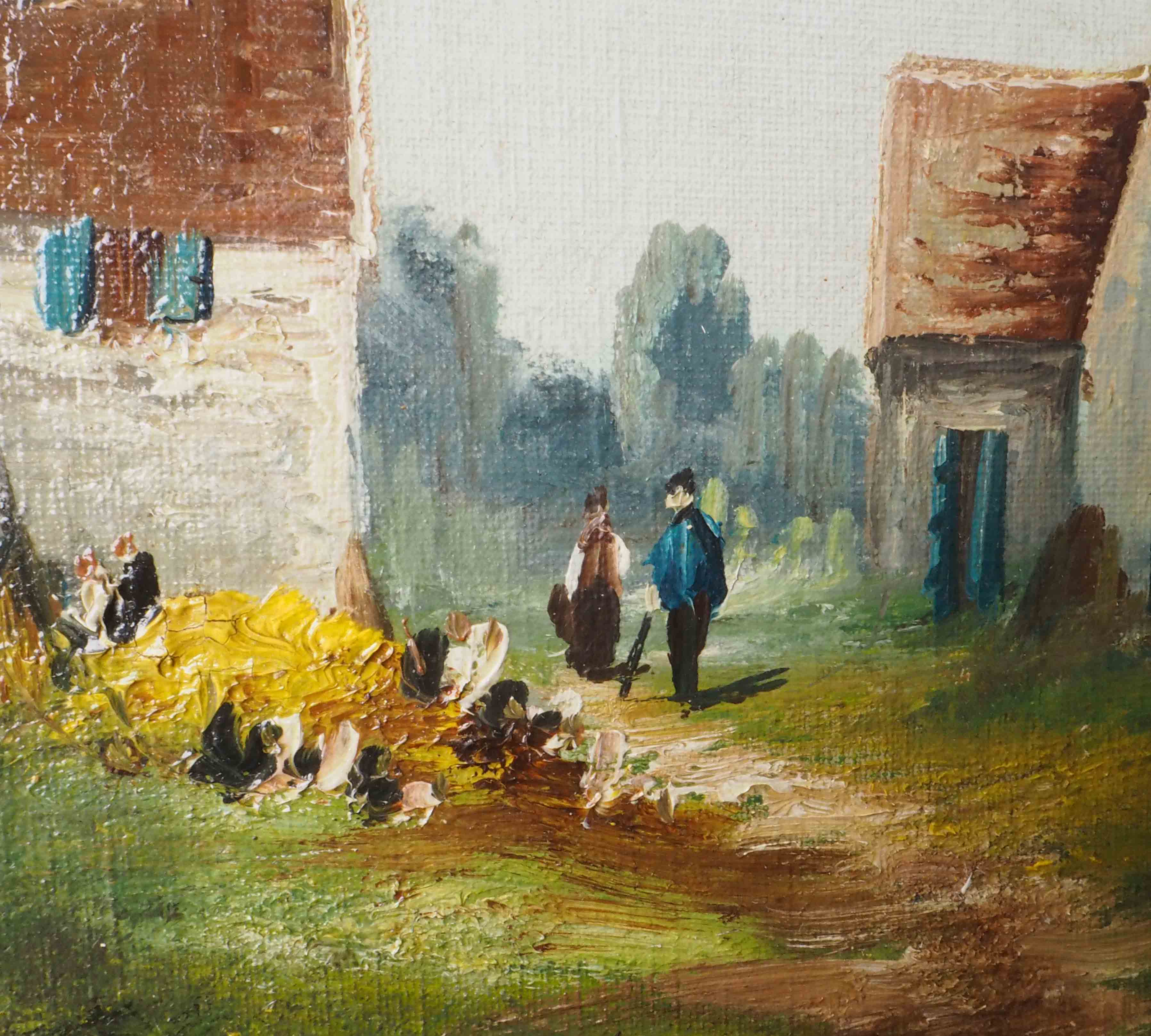 Table Tree-lined and lively village outing, HST end 19th