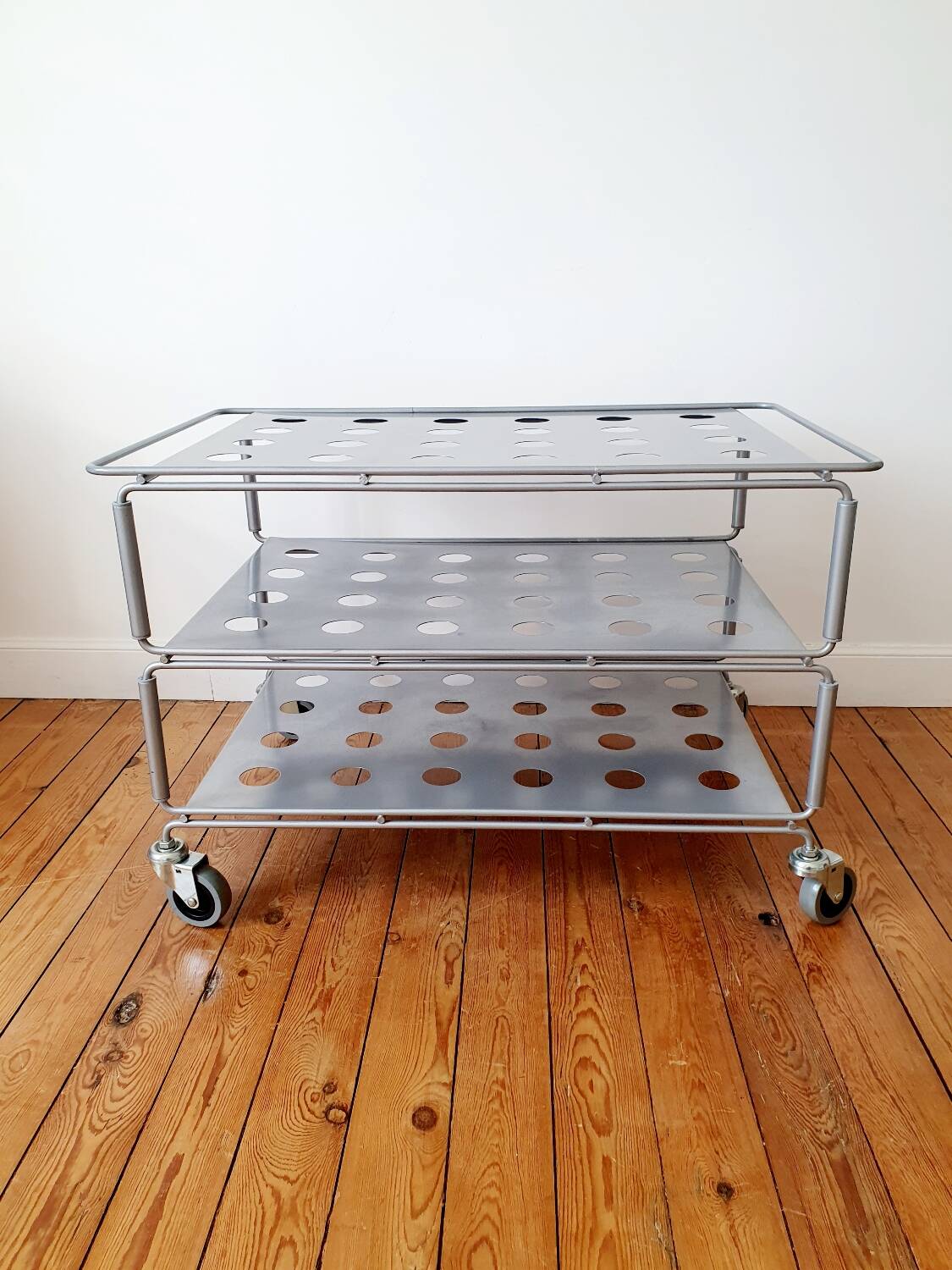 Niels Gammelgaard vintage metal trolley, rolling cart