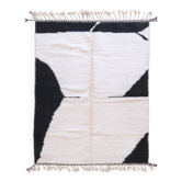 Tapis Noir et Blanc Berbère -  234 x 184 cm