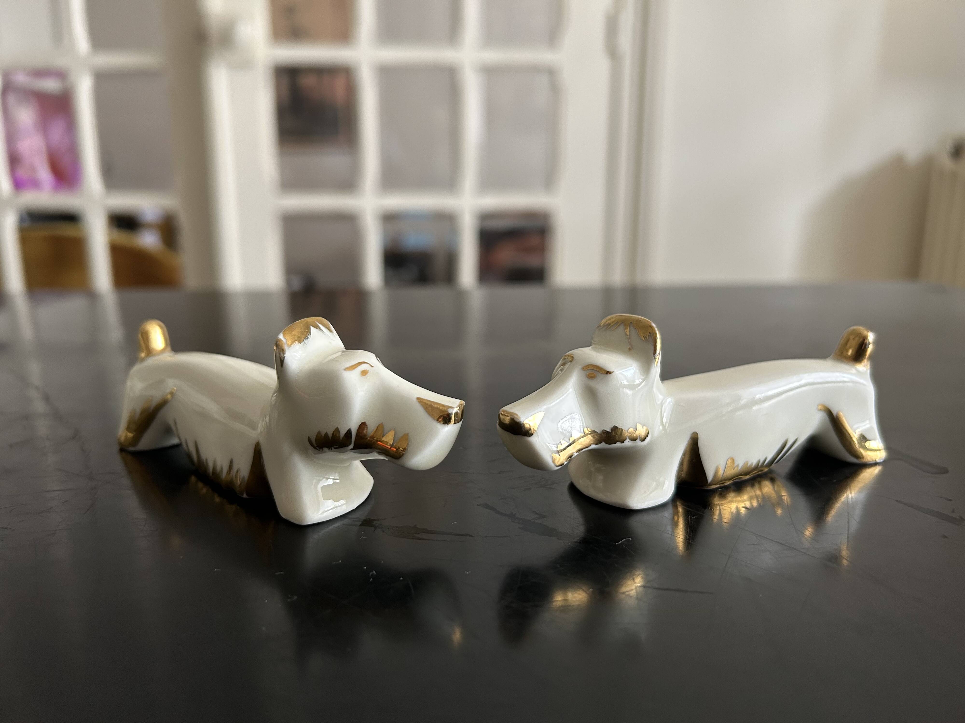 Art deco animal knife holder