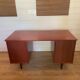 Bureau Double Caisson Vintage Capelle - Années 60 Teck/Acajou