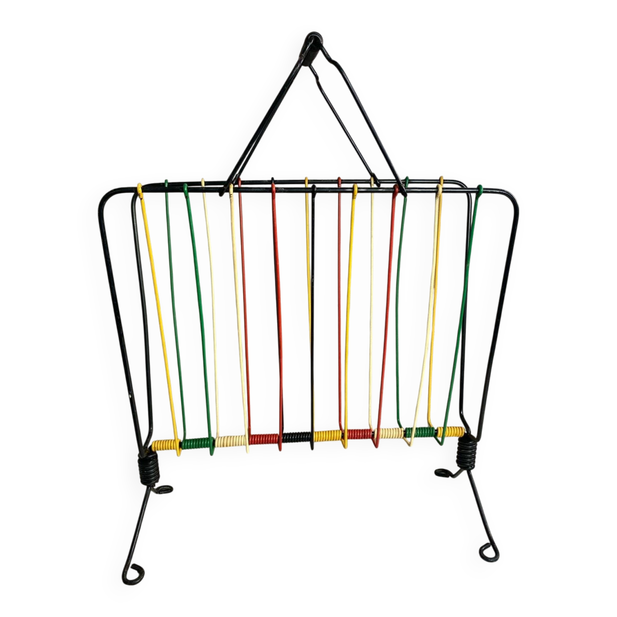 Scoubidou magazine rack, 1960s