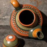 Ceramic teapot kmk manuell west-germany 70s, lima décor