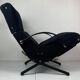 Fauteuil lounge italien vintage bleu marine foncé par Osvaldo Borsani pour Tecno, 1950