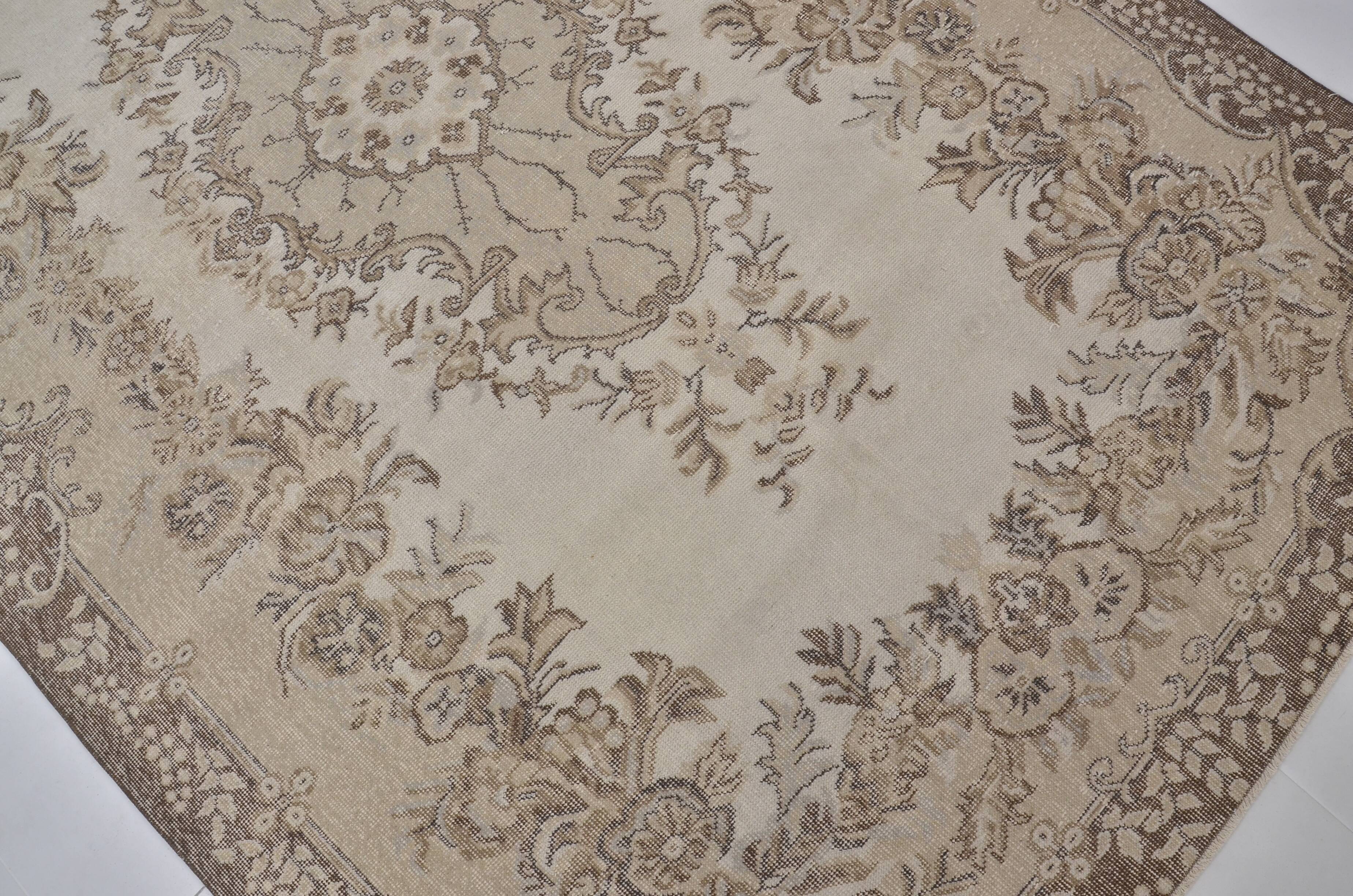 Vintage Wool Oushak Turkish Rug sku 2200