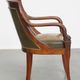 Leather and wooden Empire style side/desk chair from the early 20th century