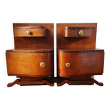 Pair of Art Deco bedside tables 1940