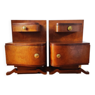 Paire de tables de chevet Art déco 1940