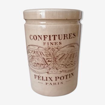 Félix Potin earthenware pot