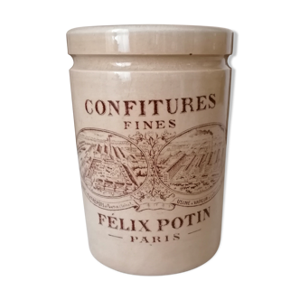 Félix Potin earthenware pot