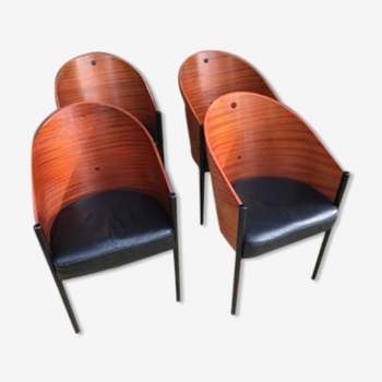 Série de 4 fauteuils Costes par Philippe Starck