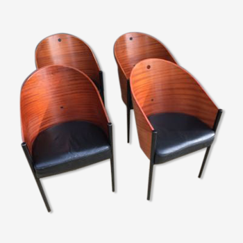 Series of 4 Costes armchairs by Philippe Starck