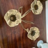 Brass flower candlestick