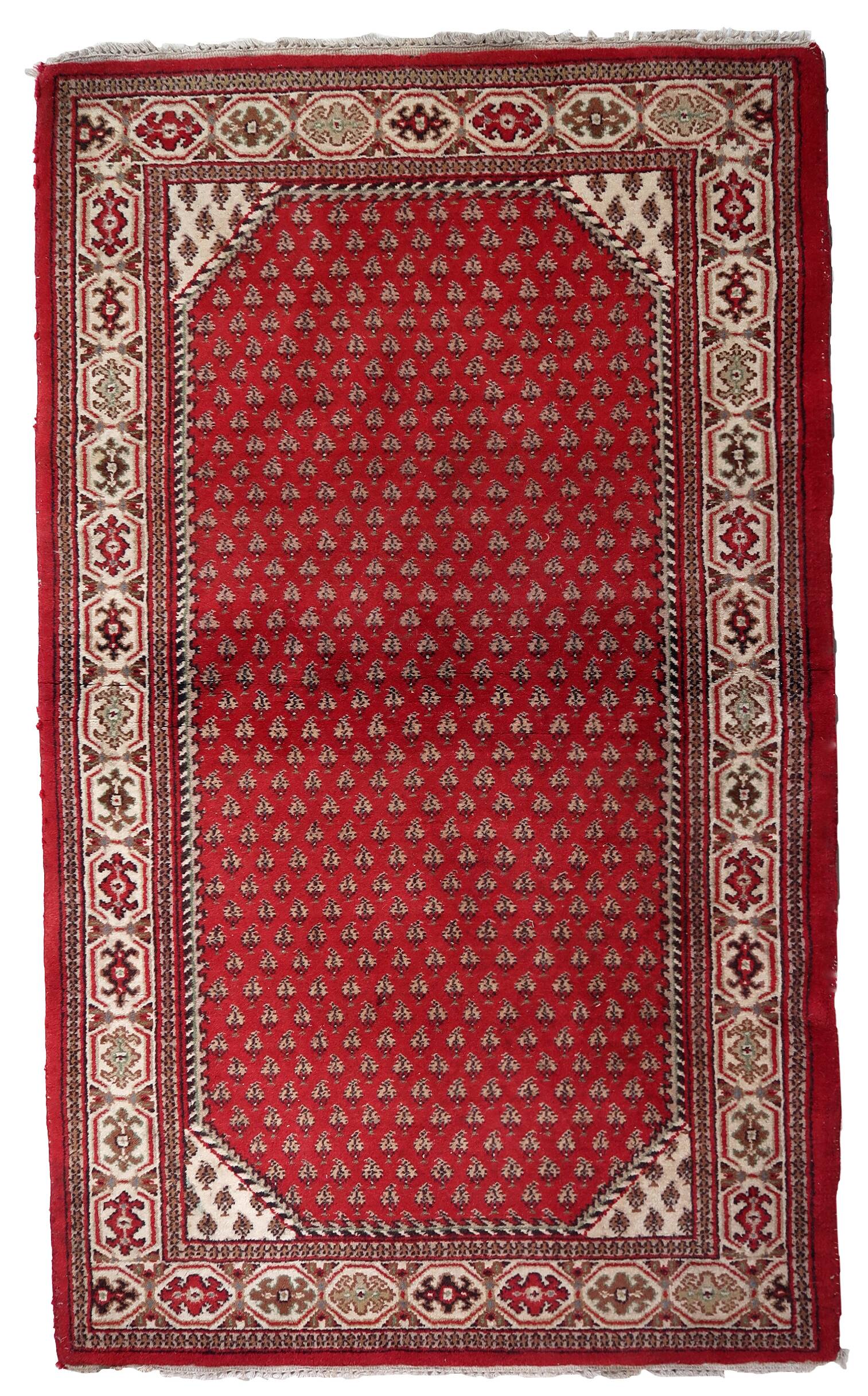 Tapis Seraband Vintage Fait Main en Laine – 92 x 161 cm- 1C941