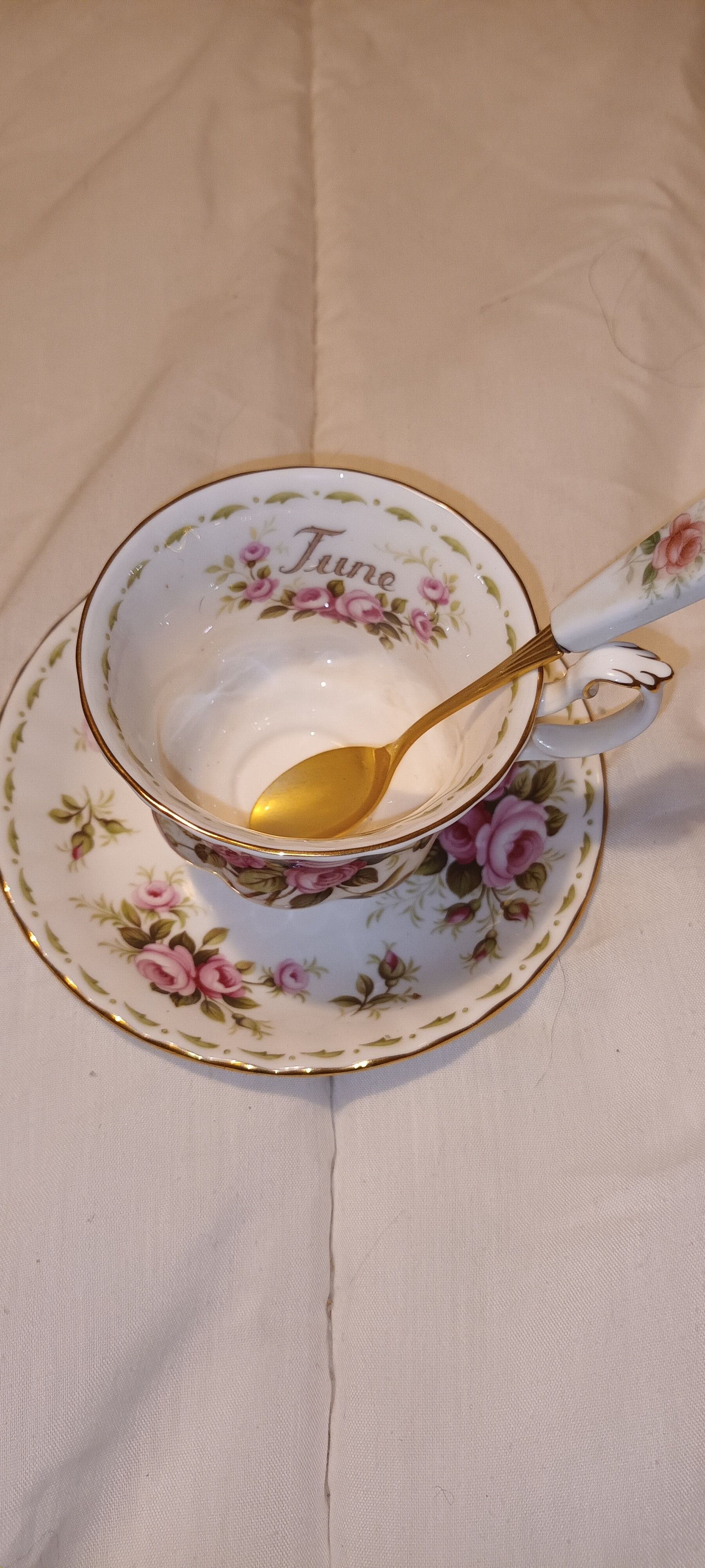Royal Albert June Cup with spoon