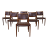 Model 80 Leather Dining Chairs by Niels Møller from J.L. Møllers, 1960s, Set of 6