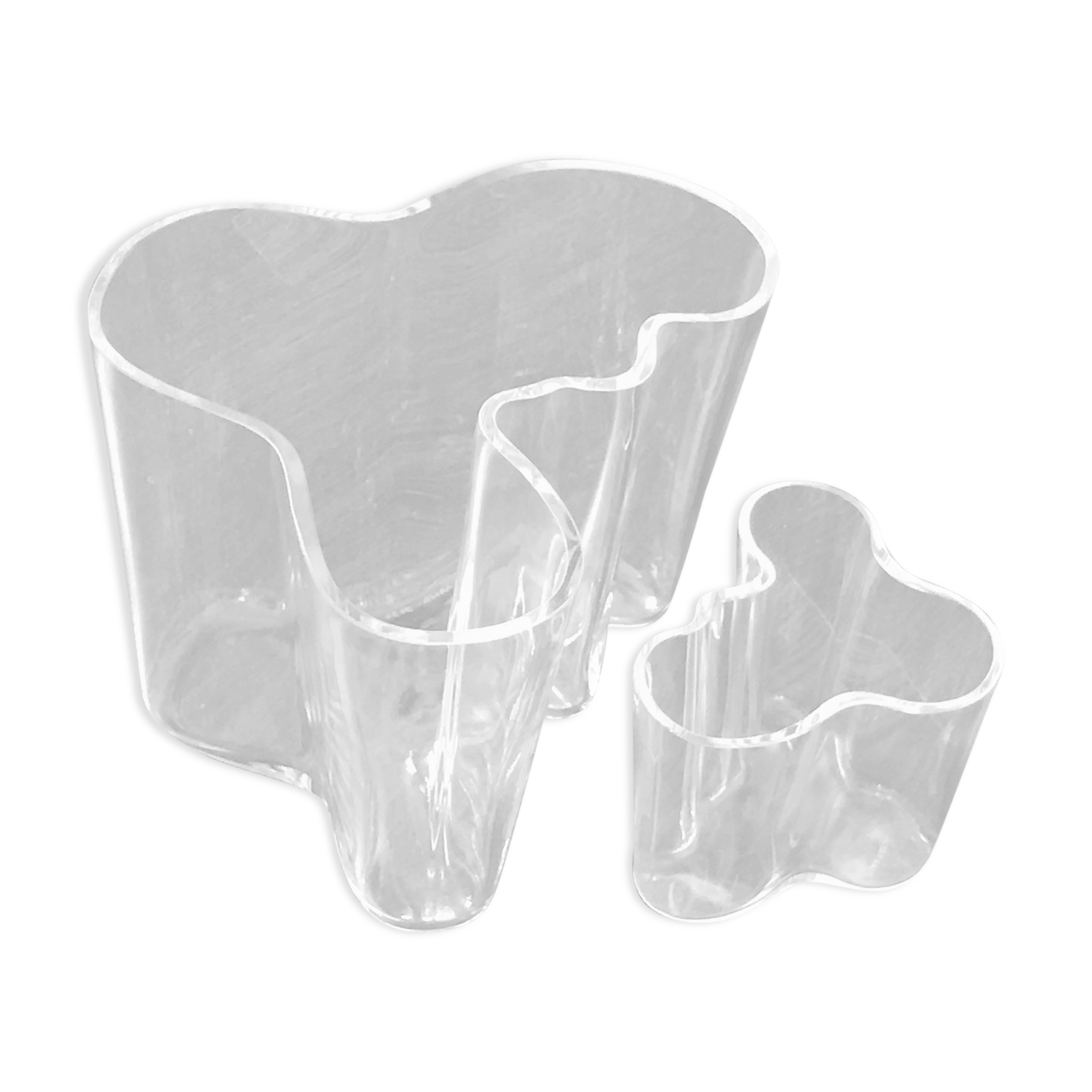 Duo of vases savoy design Alvar Aalto