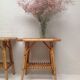 Pair of vintage rattan bedside tables