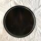 Vintage round tray in enamelled sheet metal - hand-painted floral decoration