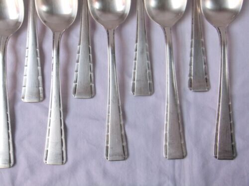 Spoons Ercuis silver metal covered service hallmark art deco