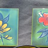 2 tiles signed Vallauris