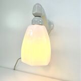 Wall lamp 1930 1940 opaline and porcelain of sarreguemines