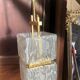 Suspension vintage chandelier brass and glass house Arlus