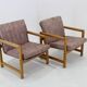 1970s Pair of Beech Armchairs and Coffee Table  by TON, Czechoslovakia
