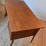 A.P. Svenstrup Danish Mid-Century Floating Teak Desk, 1960s.