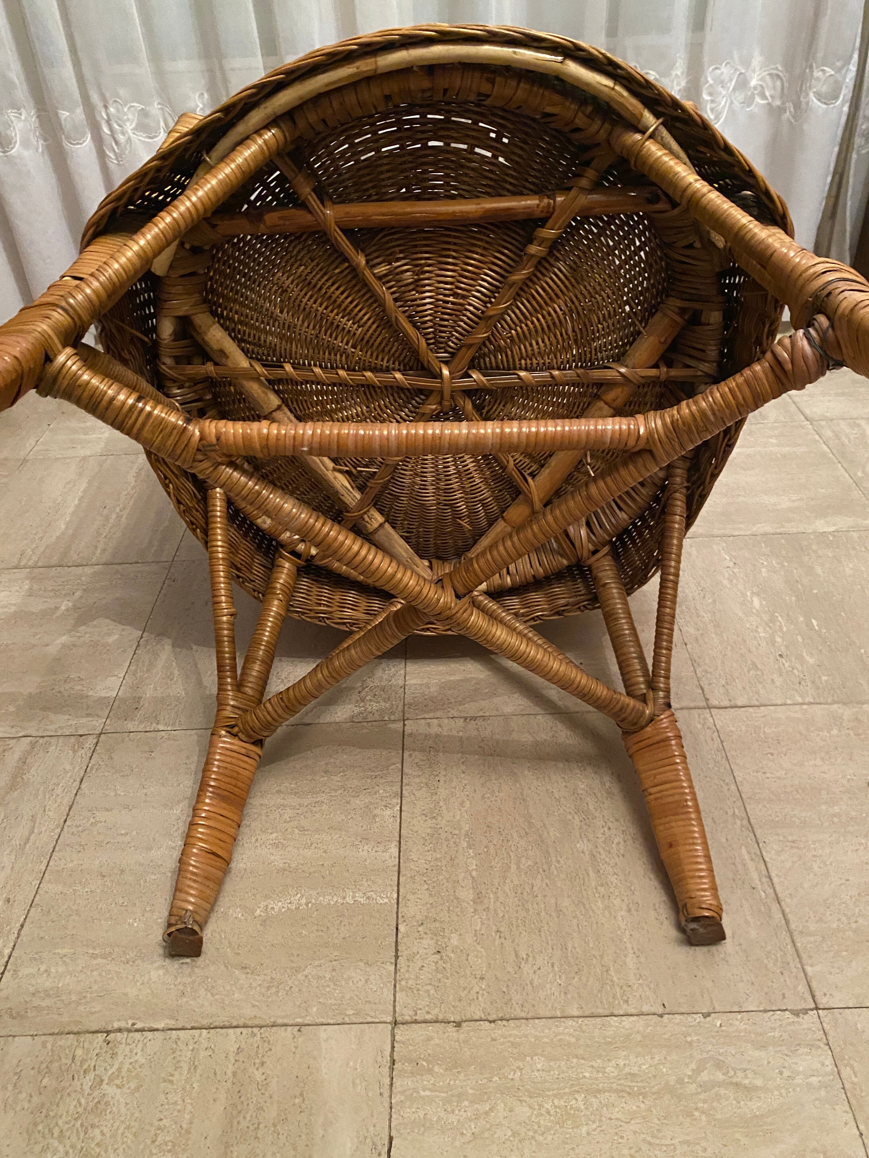 Wicker armchair 60s