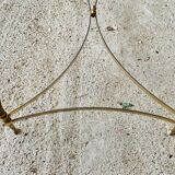 Coffee table in green marble and brass circa 50/60