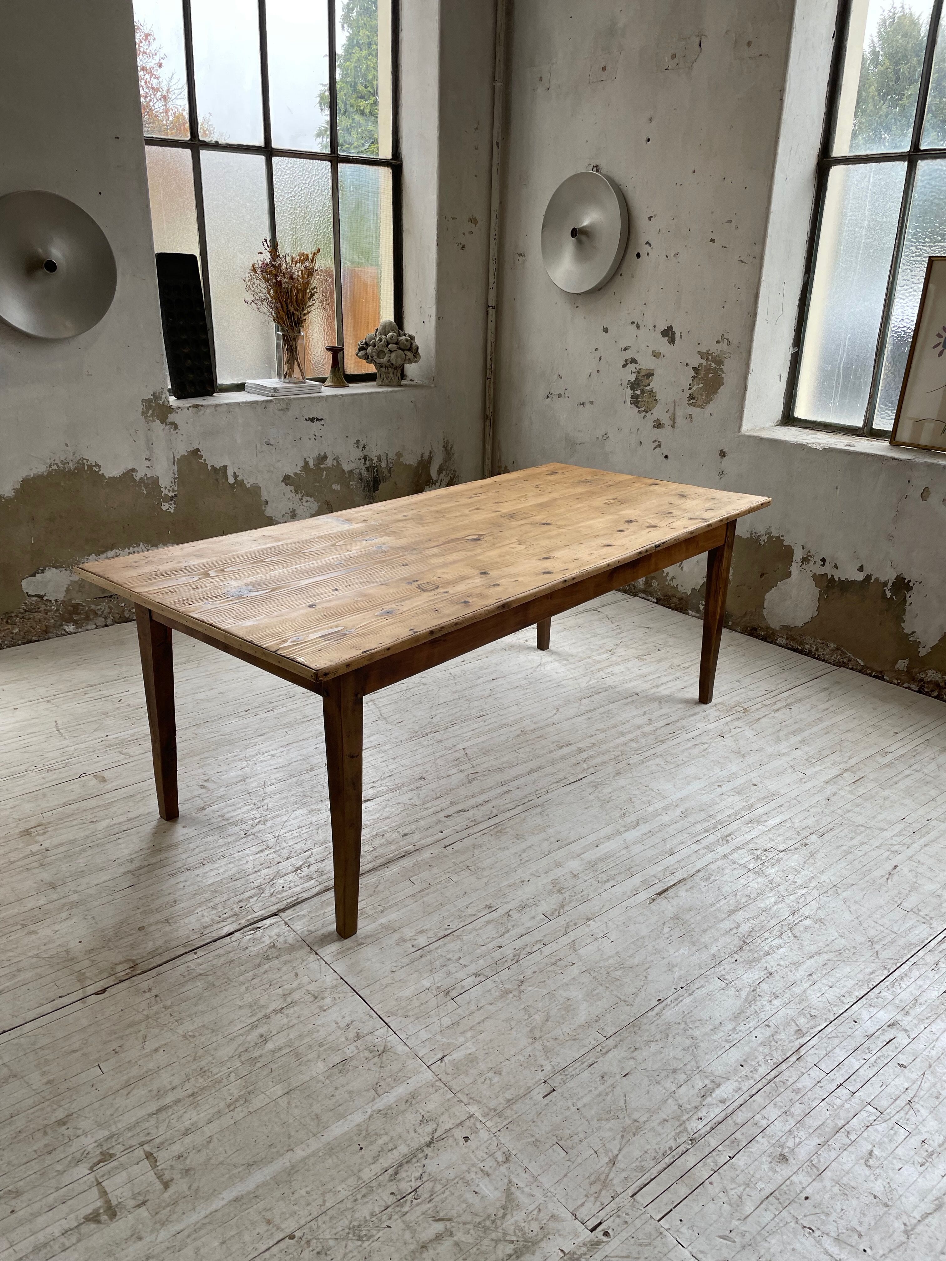 Oak farmhouse table 2m