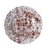 Dark terracotta dots plate 25cm